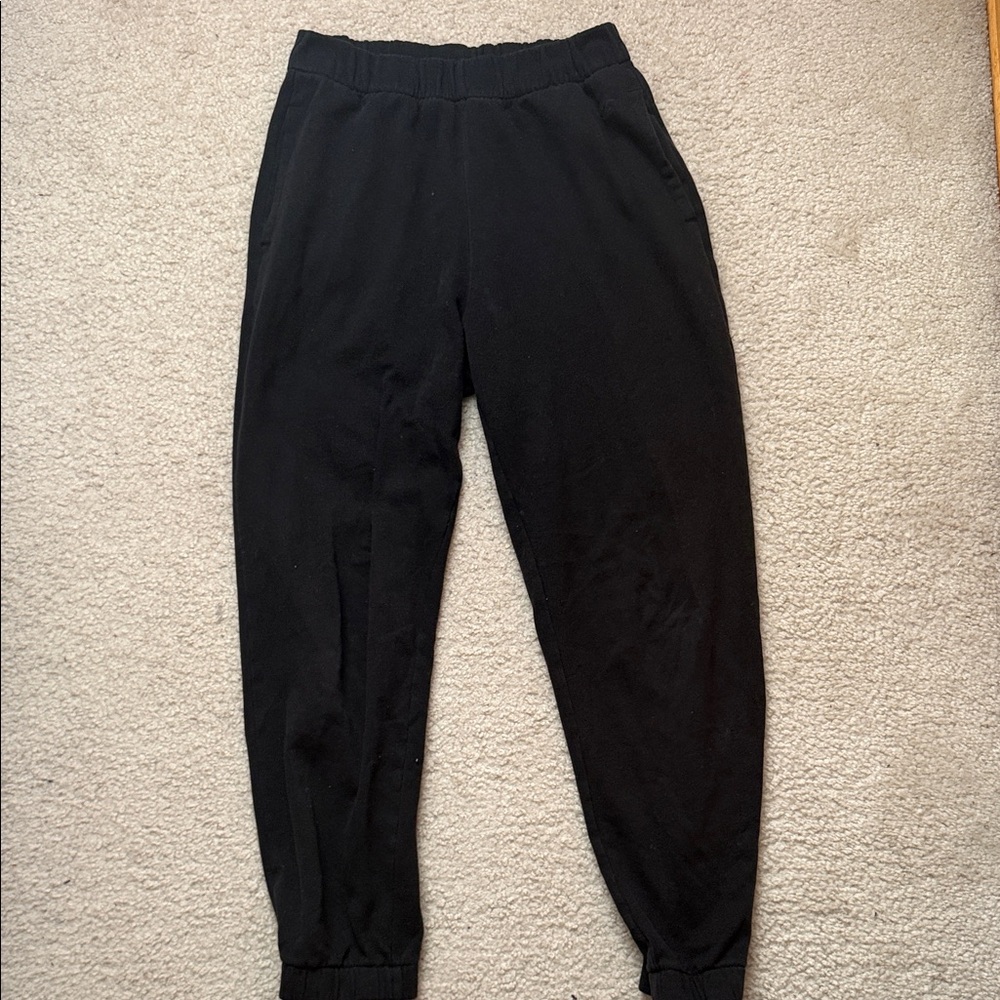Hollister Black Fleece-Lined Adjustable Waist Pants